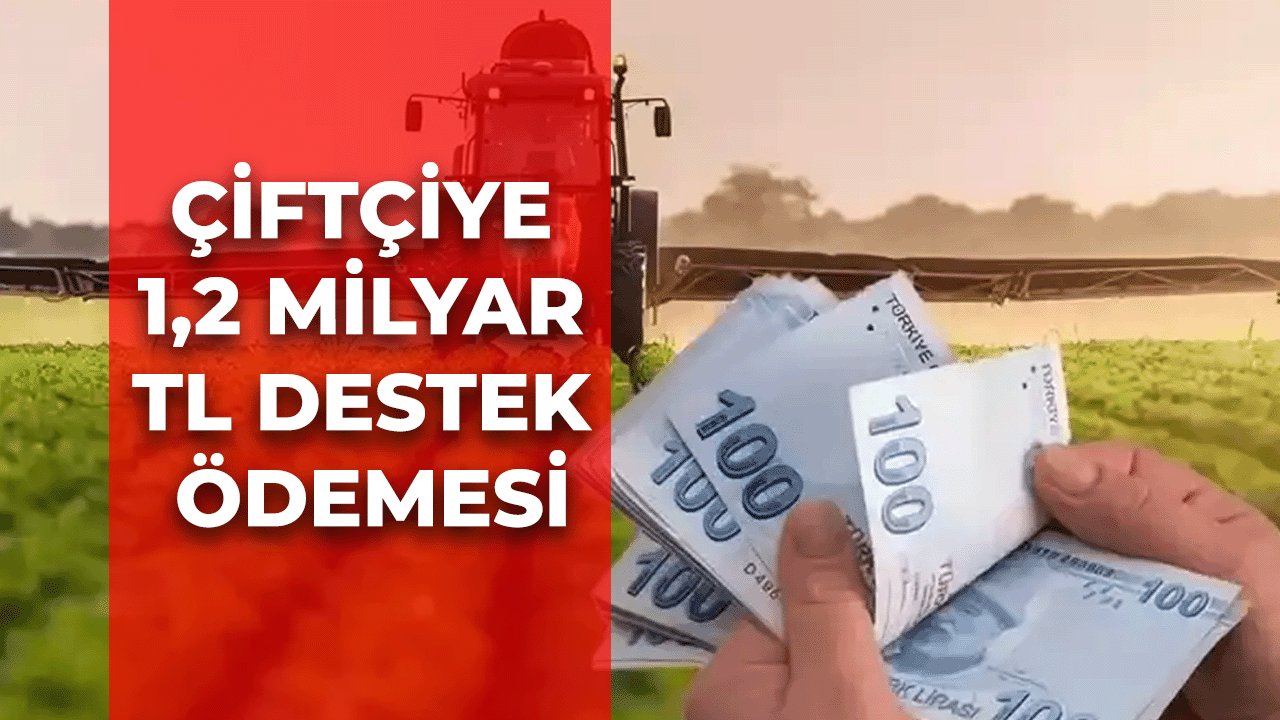 Çiftçiye 1,2 Milyar TL Destek Ödemesi