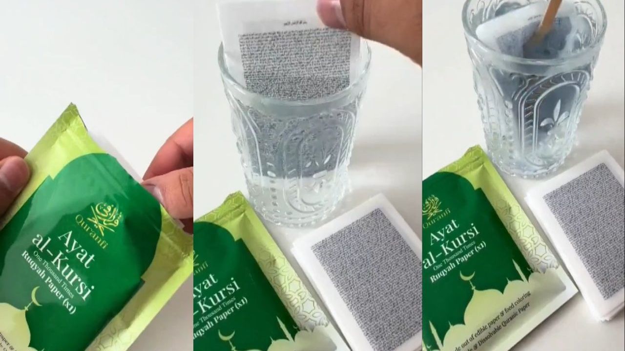 Yeni Trend: Sallama Dua Kağıtları, Okunmuş Su Hazırlamada Kolaylık Sağlıyor