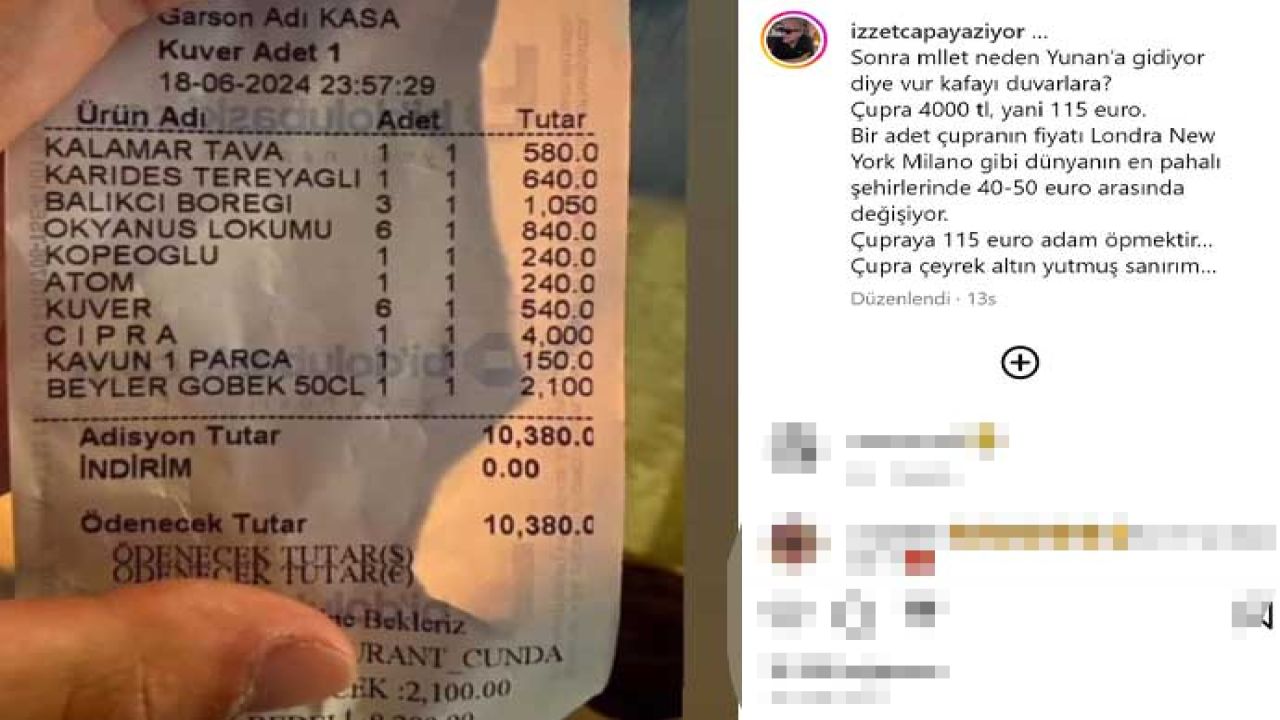 Ünlü İşletmeci Yüksek Fiyatlar Karşısında Tepki Gösterdi: Çipura Altın Yutmuş