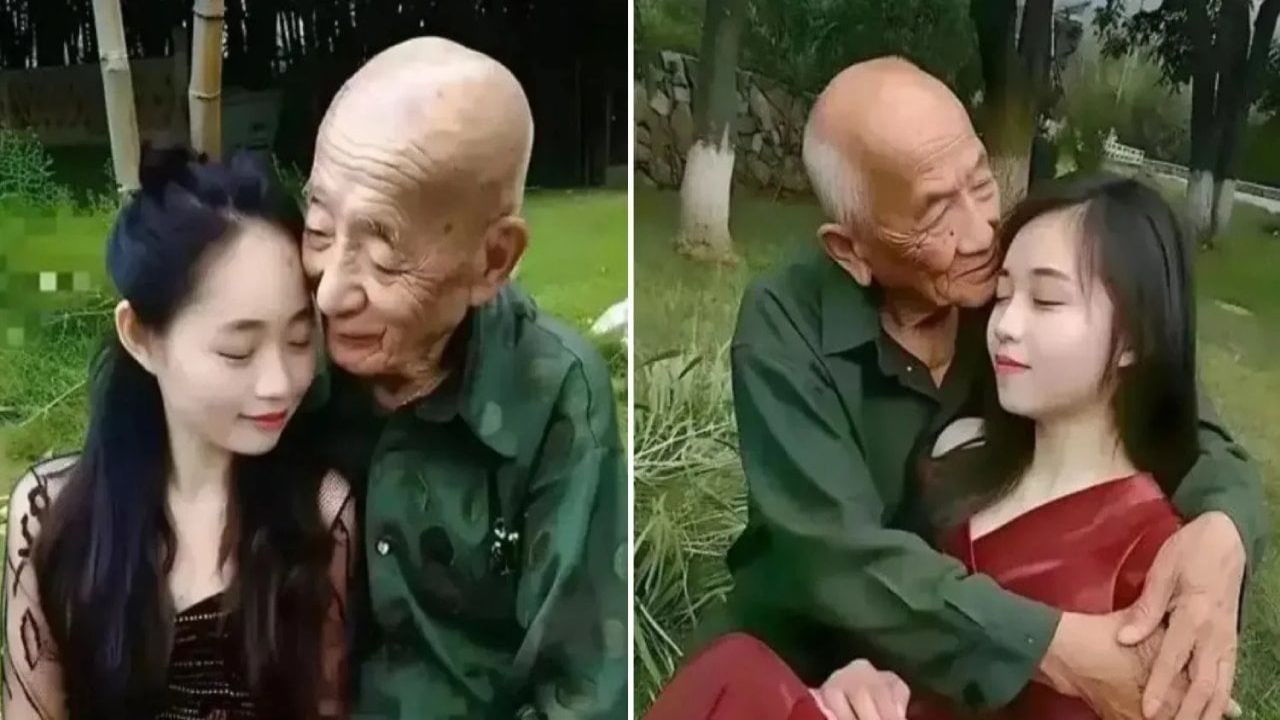 23 yaşındaki kadın, 80 yaşındaki eşiyle yaş farkını gözetmeksizin dünyaevine girdi