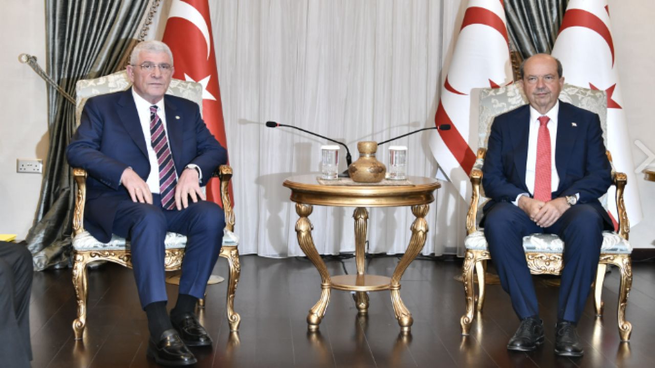 KKTC Cumhurbaşkanı Tatar, İYİ Parti Genel Başkanı Dervişoğlu'nu Kabul Etti