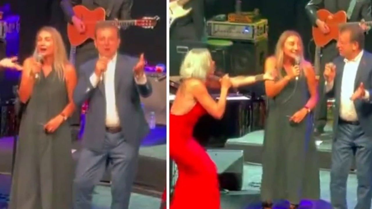 İmamoğlu çifti 'Aşkın Bahardı' şarkısıyla sahne aldı