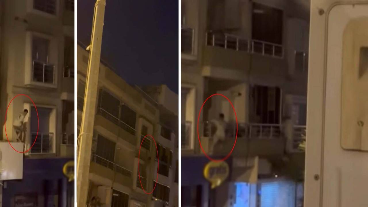 Polislerden kaçan hırsız, 5 kat tırmanarak çatıdan kaçış yolu buldu