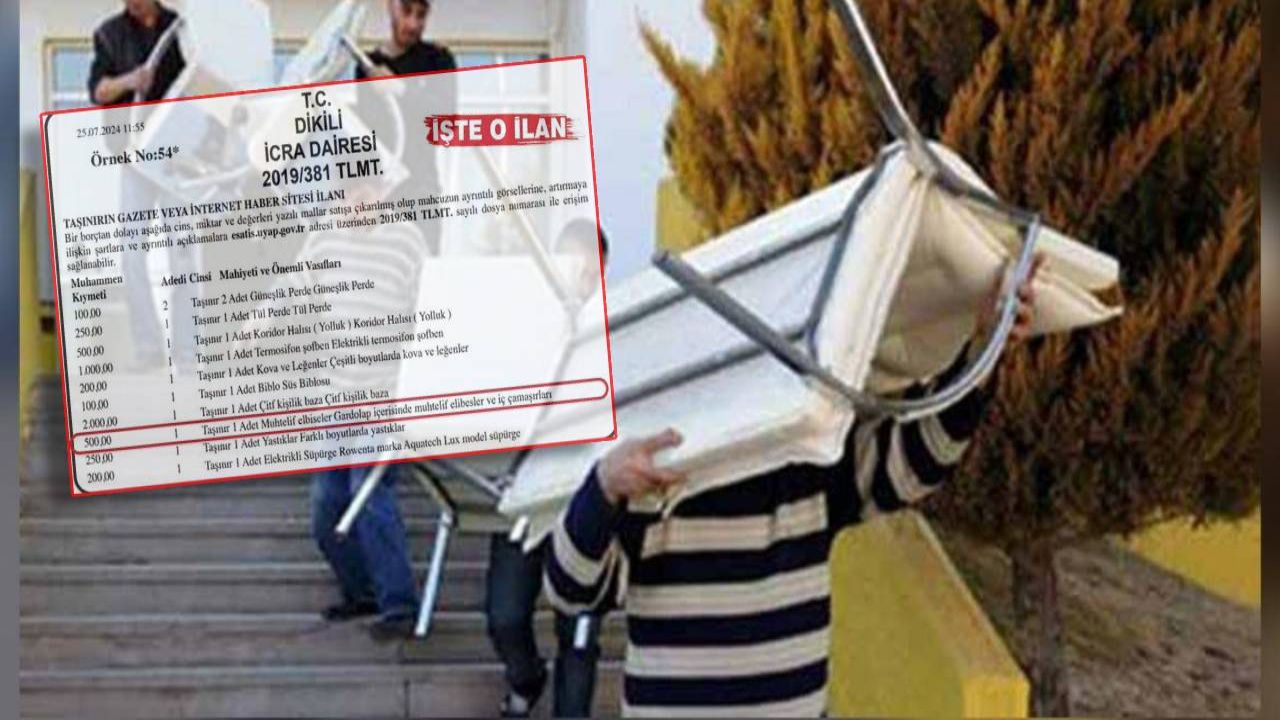 Borcunu ödeyemeyen vatandaşın evine icra memurları geldi: İç çamaşırları bile alındı