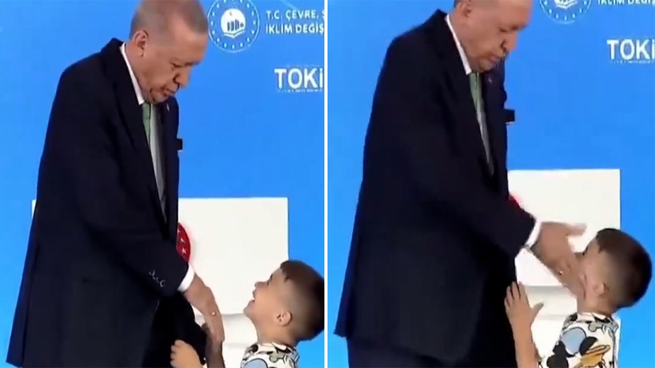 Erdoğan, Rize'deki açılışta çocuğa tokat attı iddiası