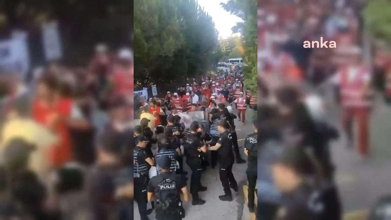 Polis, Polonez gıda fabrikasındaki eylem yapan sendikalı işçilere müdahale etti