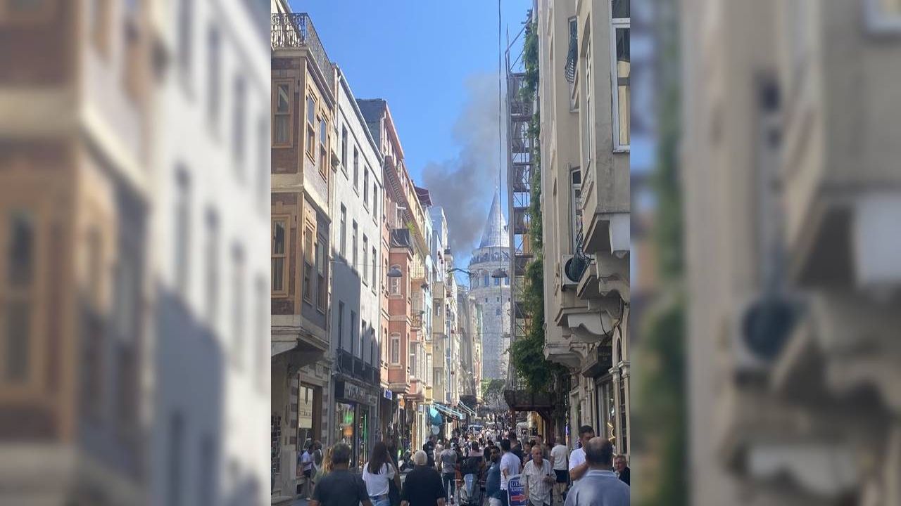 Galata Kulesi çevresinde yangın paniği
