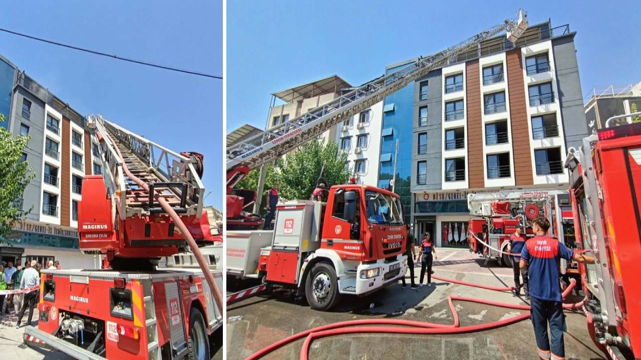 İzmir'deki disk binasında çıkan yangında bir kişi dumandan etkilendi