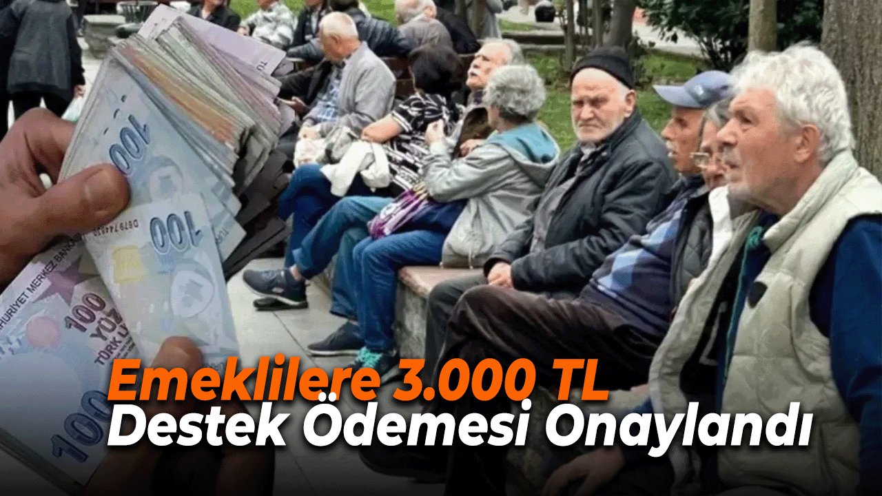 SSK ve BAĞ-KUR emeklilerine 3.000 TL Destek Ödemesi Onaylandı