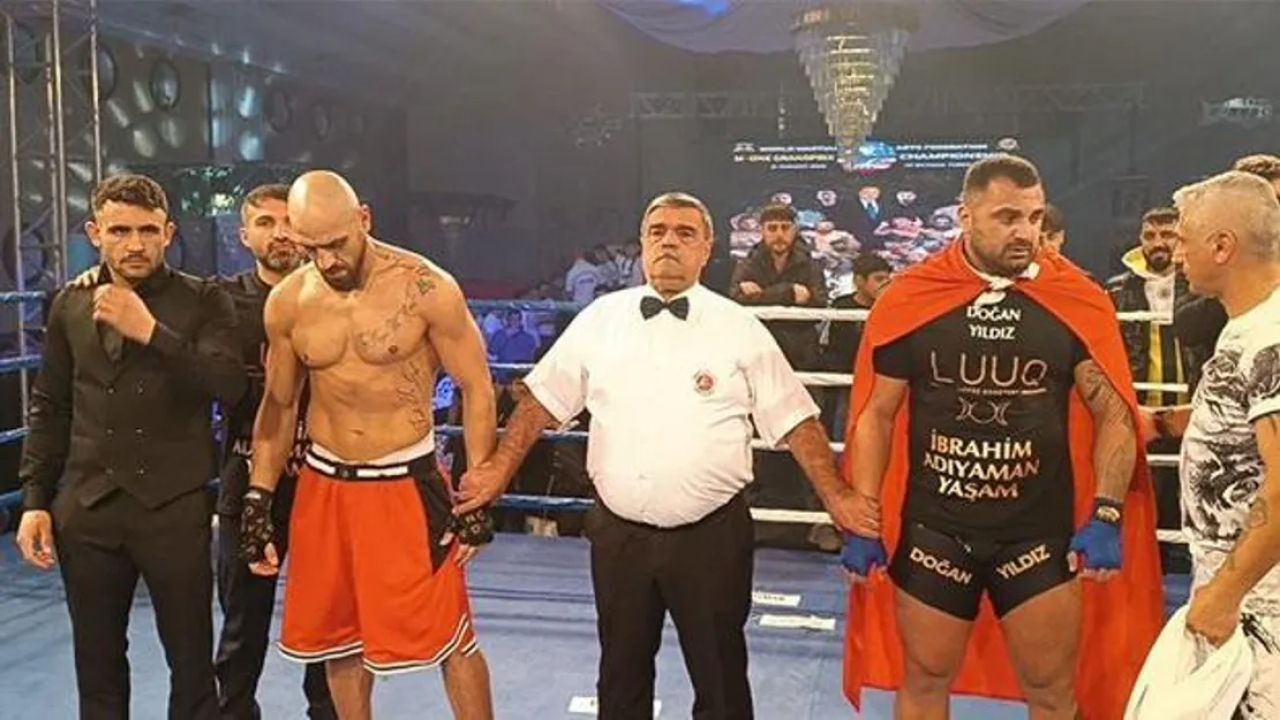 Düğün salonunda kick boks karşılaşması yapıldı
