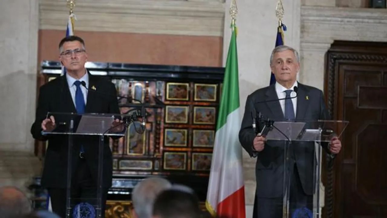 İtalya ve İsrail Dışişleri Bakanları Roma'da Görüşme Gerçekleştirdi