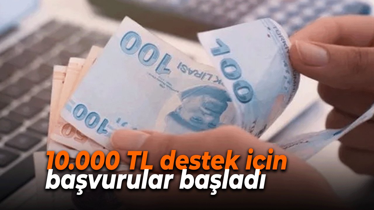 10.000 TL destek için başvurular başladı