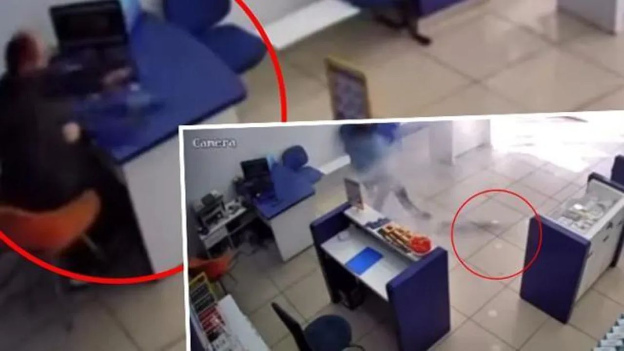 Telefon bataryası patladı, dükkan sahibi şoke oldu
