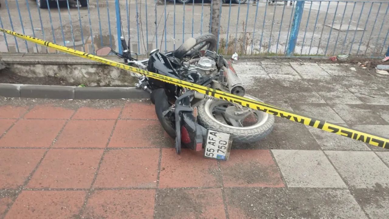 Samsun'da motosiklet kazasında bir kişi hayatını kaybetti