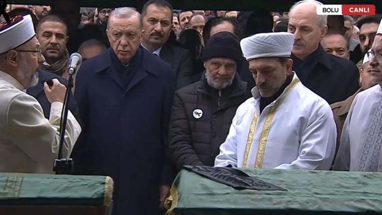 Cumhurbaşkanı Erdoğan, Bolu'daki cenaze törenine katıldı