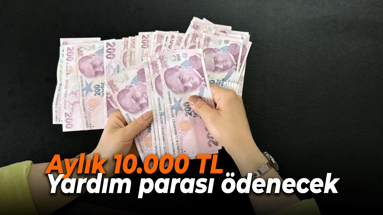 e-devlet üzerinden başvuru yapana aylık 10.000 TL yardım parası ödenecek