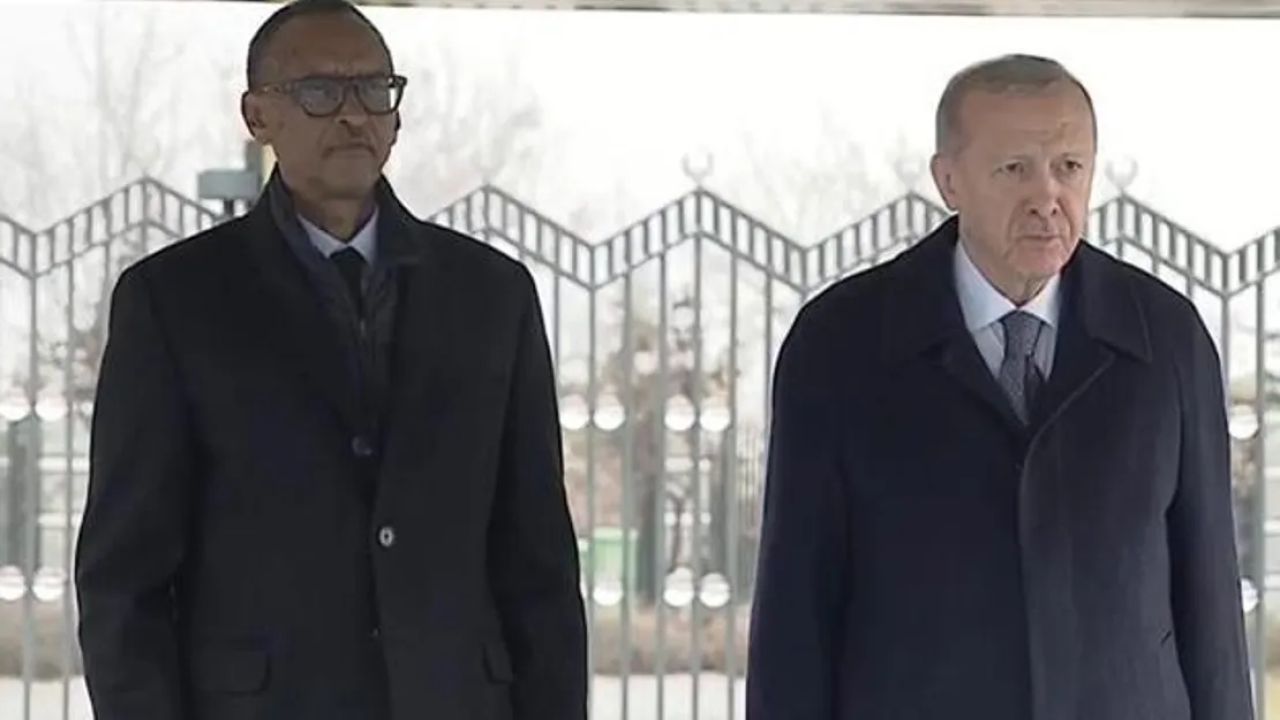 Erdoğan, Ruanda cumhurbaşkanını resmi törenle ağırladı