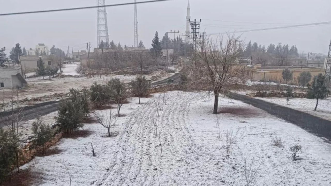 Şanlıurfa'nın yüksek kesimlerinde kar sürprizi