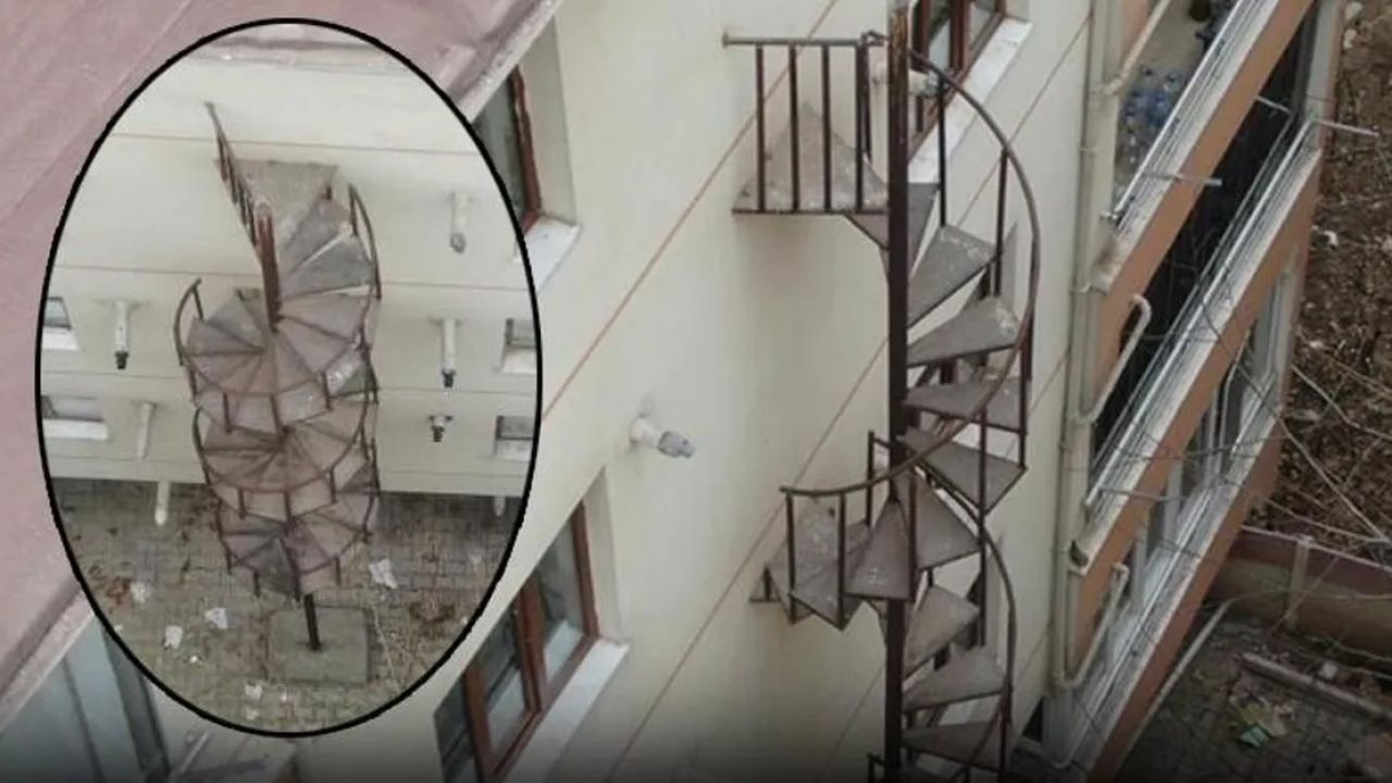 Elazığ'da Girişi Olmayan Yangın Merdiveni Şaşkınlık Yarattı