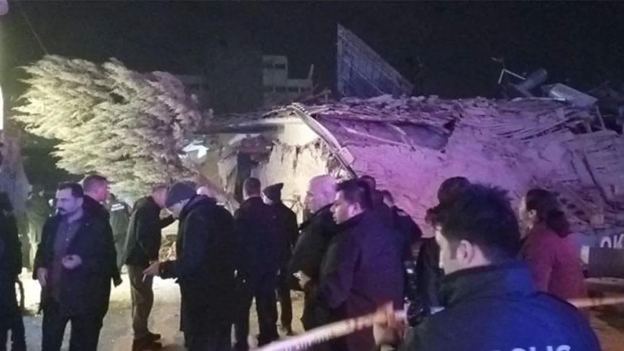 Konya'da bina çökmesi sonucu 2 kişi yaralandı