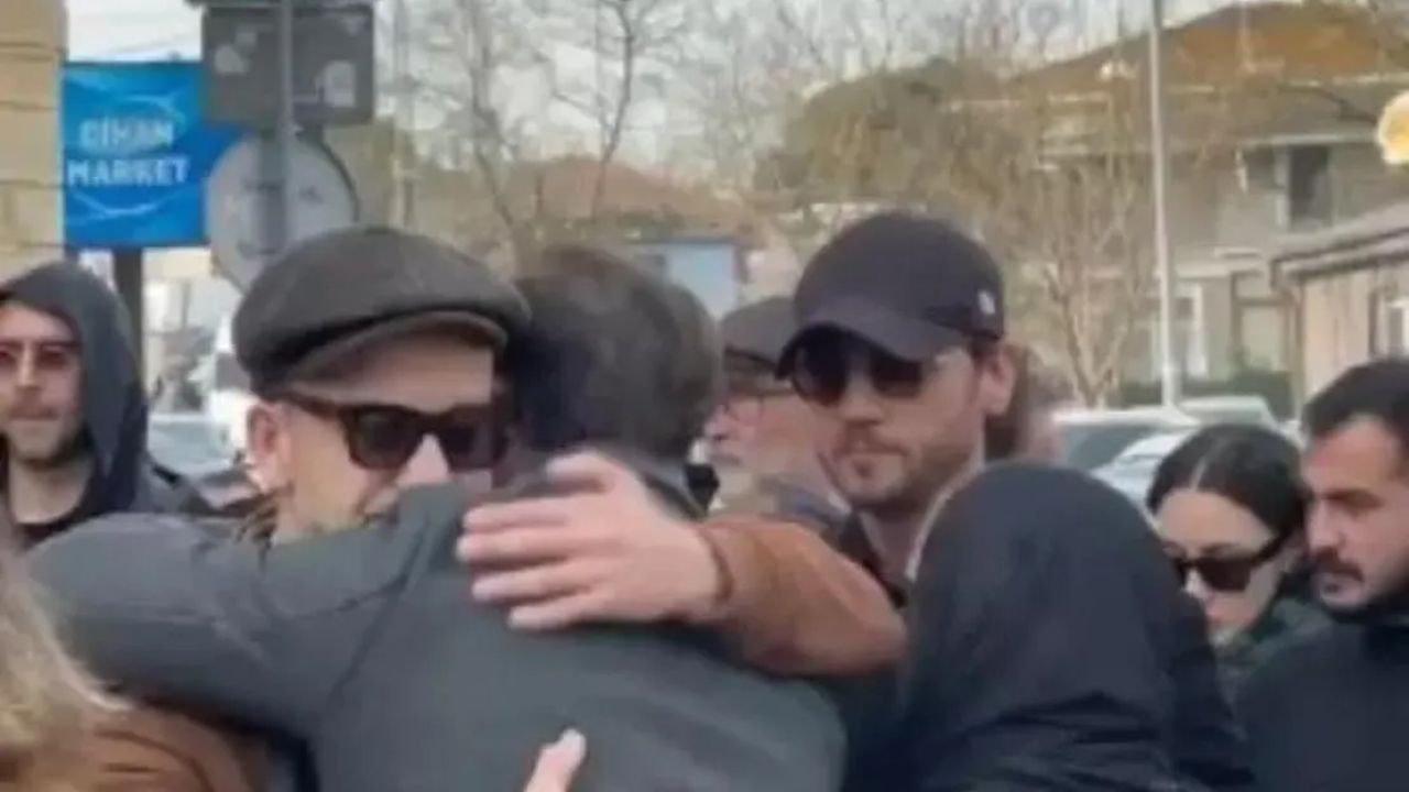 Aras Bulut İynemli'ye cenazede destek vardı
