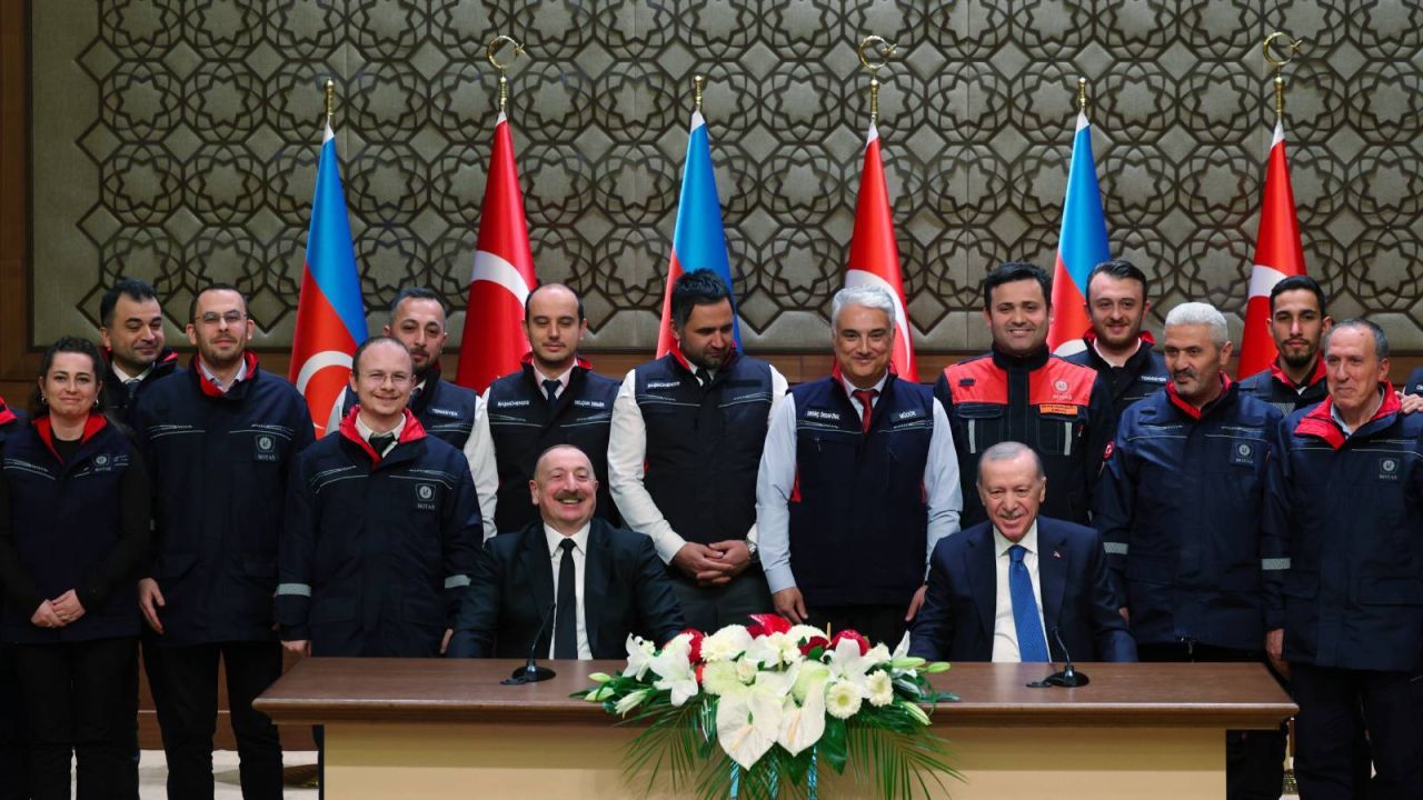 Erdoğan ve Aliyev'den Iğdır Nahçıvan boru hattı açılışı