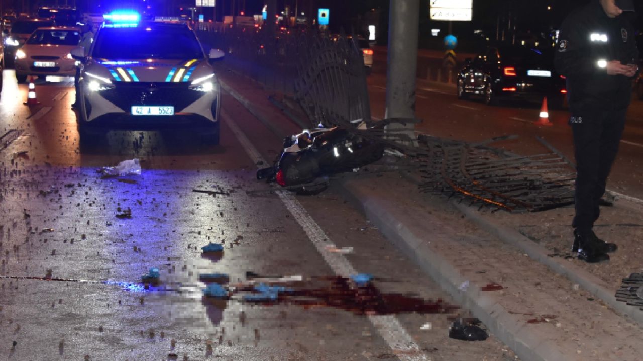 Konya'da iki motosikletin çarpışması sonucu 1 kişi öldü, 1 kişi yaralandı