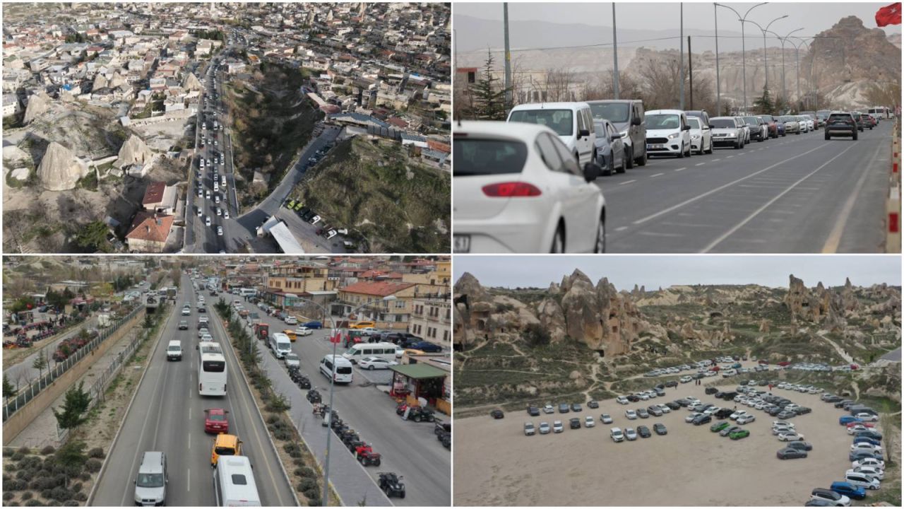 Kapadokya'da Bayram Tatili Yoğunluğu: Yerli Turistler Akın Etti