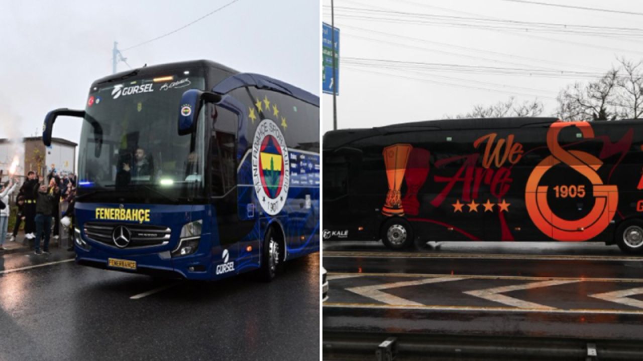 Fenerbahçe ve Galatasaray derbisi için stadyuma yola çıktı