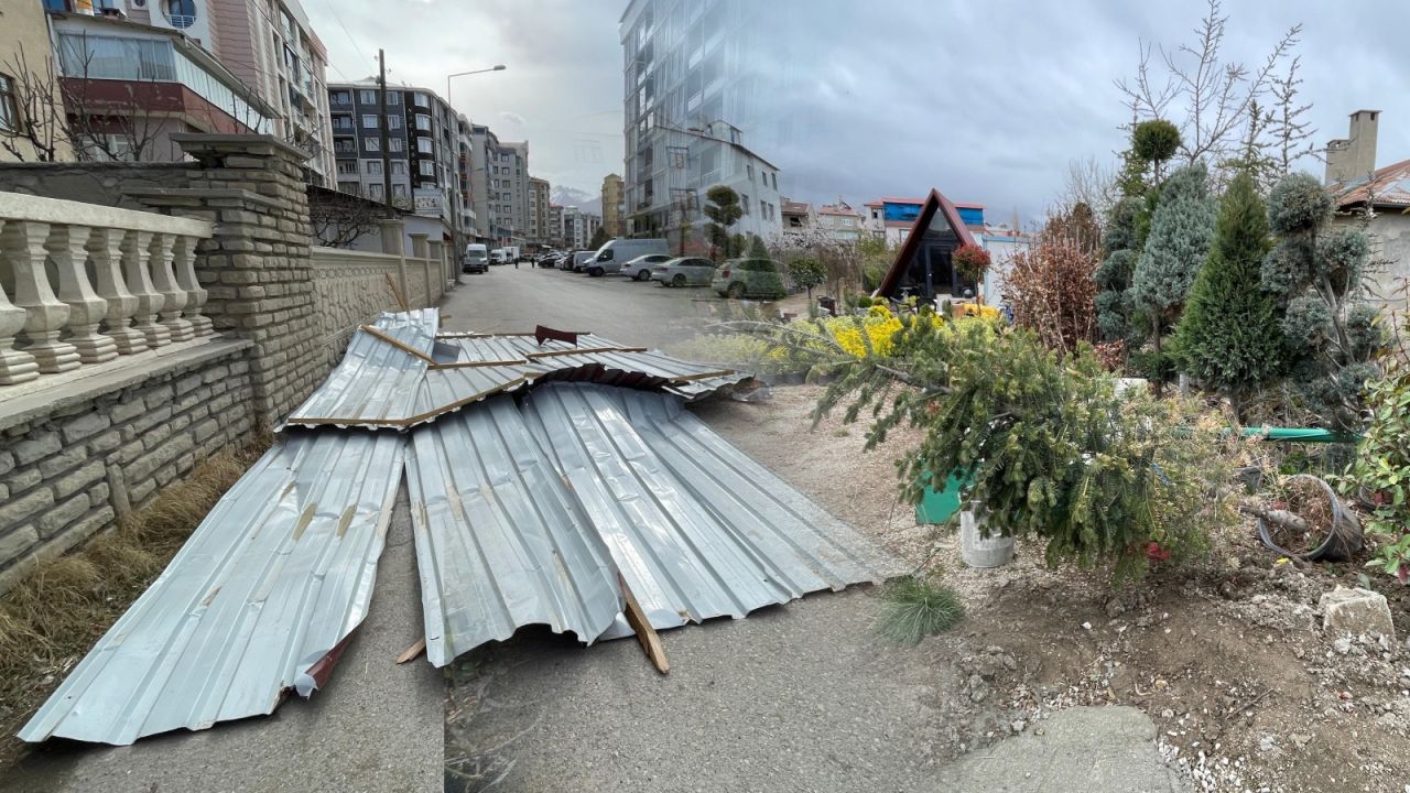 Van'da şiddetli rüzgarın yol açtığı hasarlar