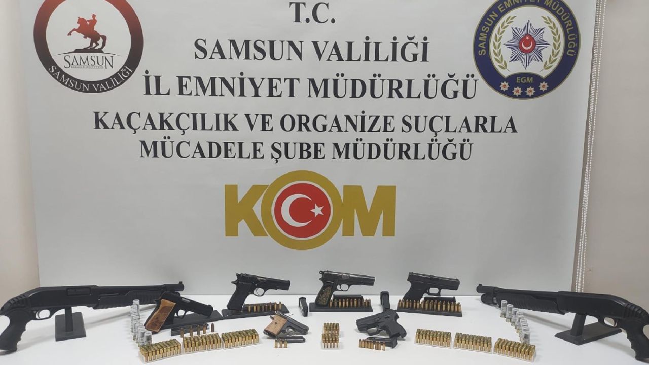 Samsun'da kaçak silah ticareti operasyonunda 2 kişi gözaltına alındı