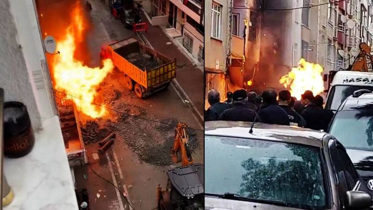 Esenyurt'ta doğal gaz patlaması sonucu yangın çıktı; ekipler olay yerinde
