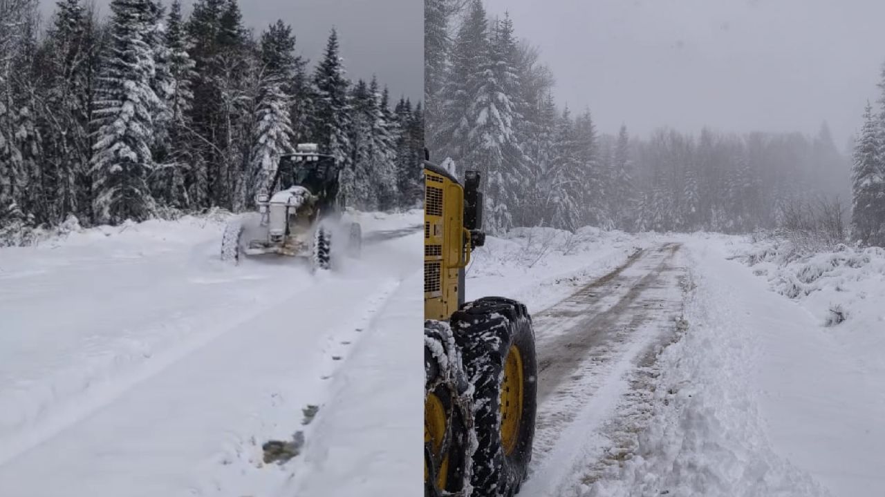 Bartın'da kar nedeniyle 19 köy yolunda ulaşım durdu