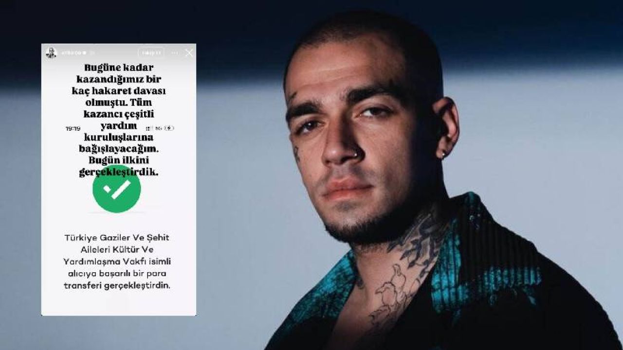 Tügşav, rapçi Ezhel'in bağış teklifini reddetti