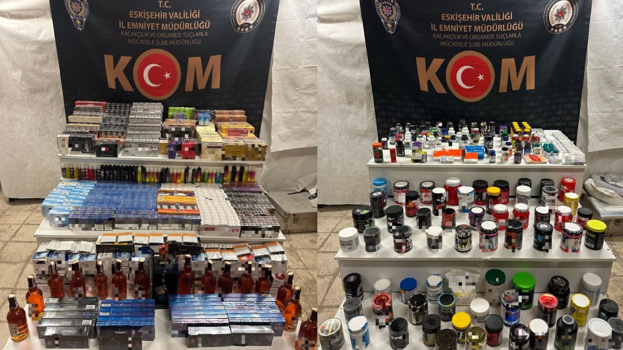 Eskişehir'de 500 bin lira değerinde kaçak ürün operasyonu