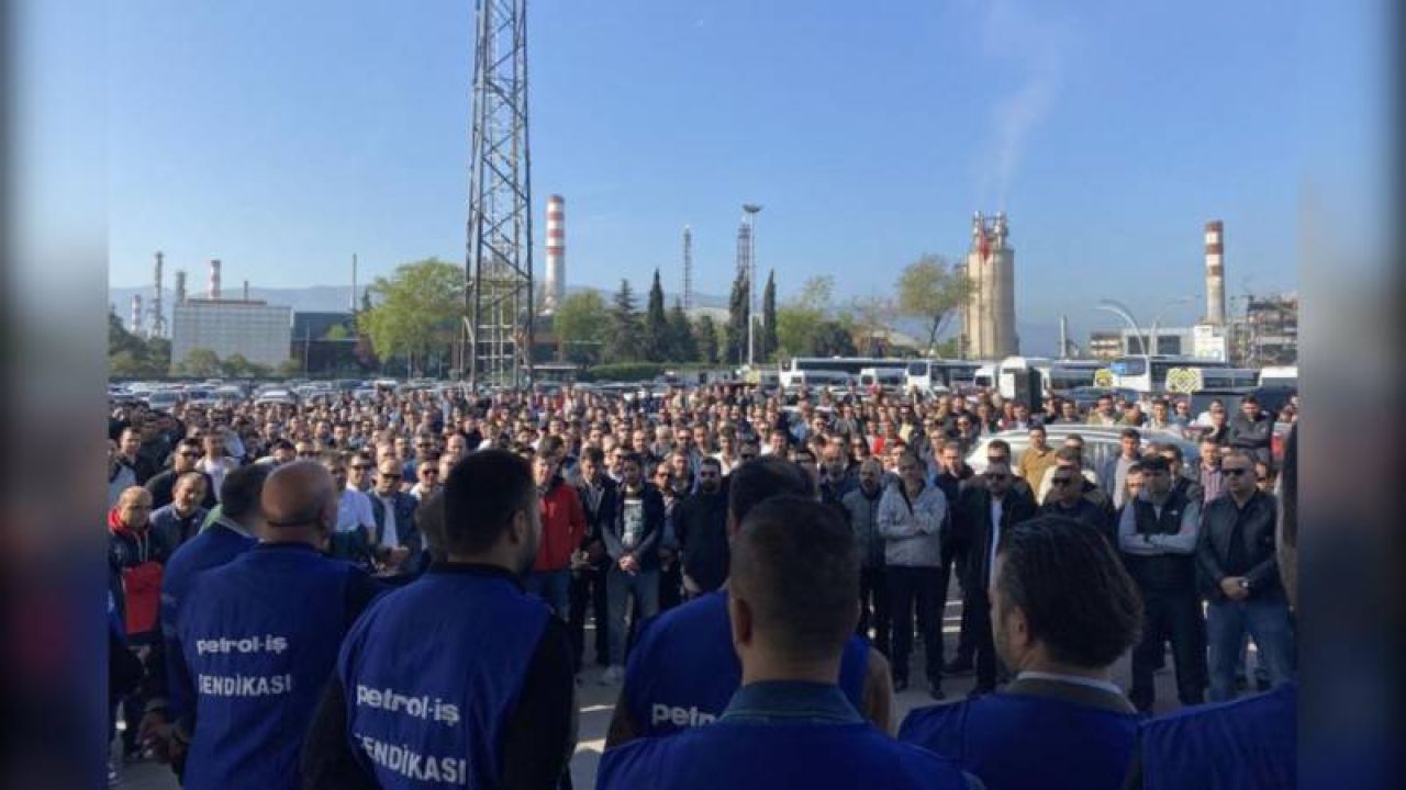 Tüpraş İşçileri Yüzde 28 Zam Teklifini Reddederek Eylemde