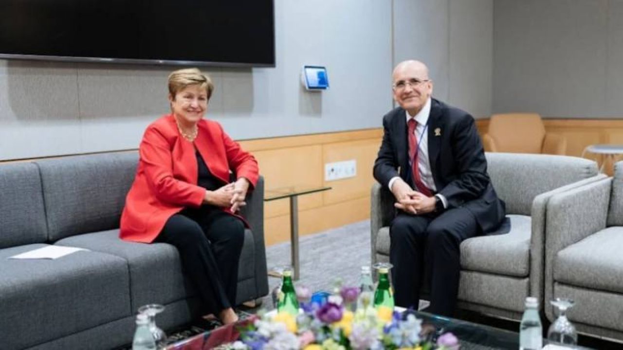 Şimşek, imf başkanı georgieva ile görüştü