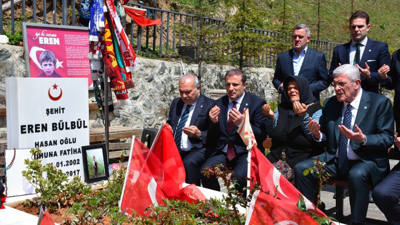 İyi Parti lideri Dervişoğlu, Trabzon’da ünlü isimlerin mezarlarını ziyaret etti