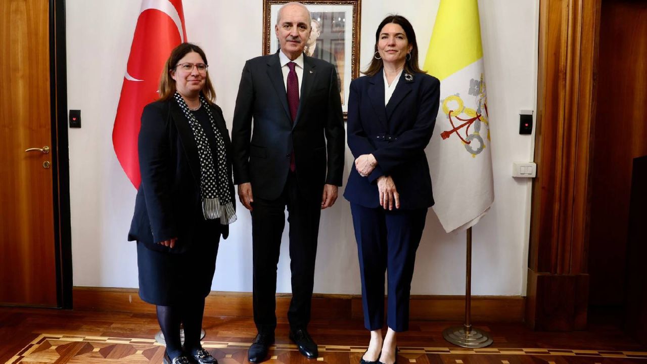 TBMM Başkanı Kurtulmuş, Vatikan büyükelçiliğini ziyaret etti
