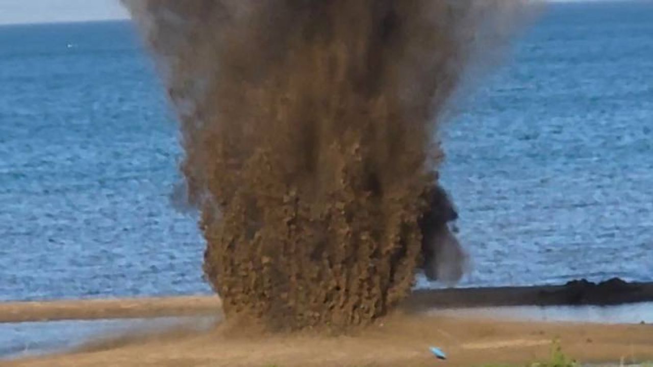 İznik Gölü'nde Bulunan Top Mermisi İmha Edildi
