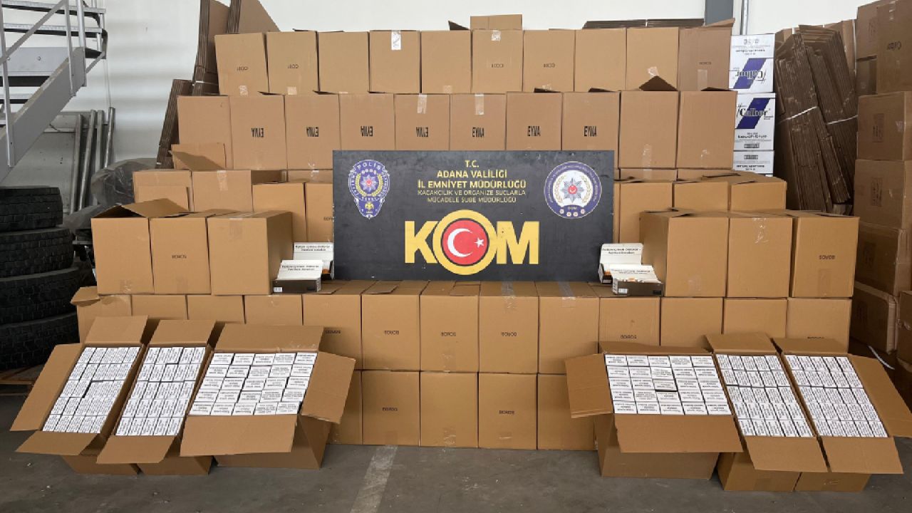 Adana'da Rekor Kaçak Makaron Operasyonu: Bir Tutuklama
