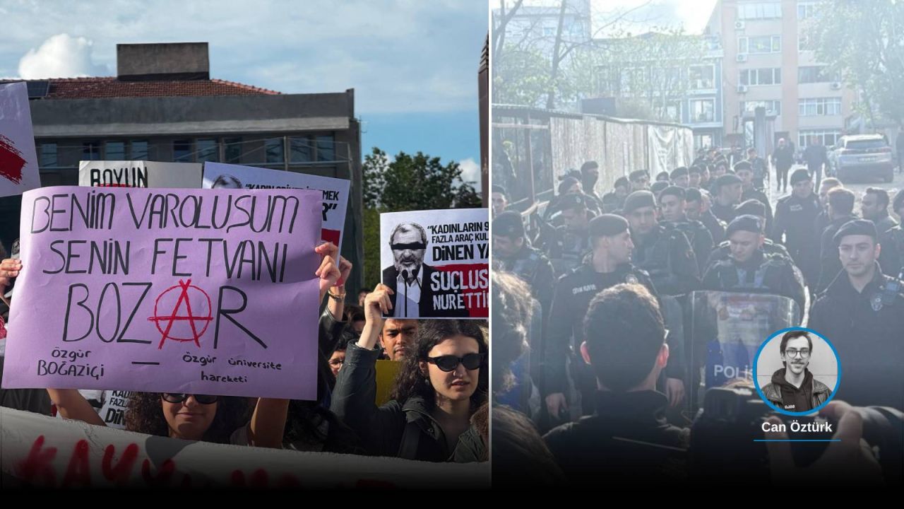 Boğaziçi Üniversitesi'nde "Nurettin Yıldız" Protestosu: Öğrenci Yürüyüşüne Çevik Kuvvet Engeli
