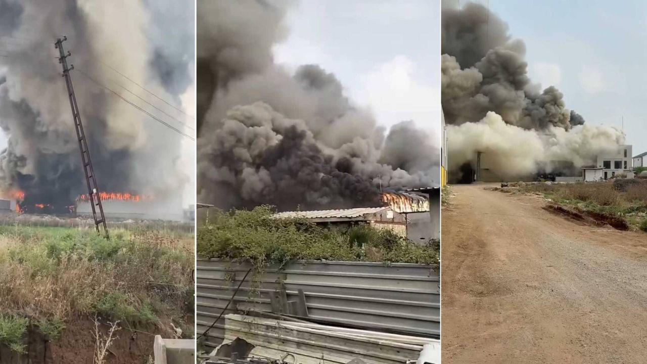 Mersin'de Pamuk Deposunda Yangın
