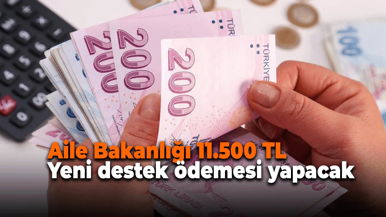 Aile Bakanlığı 11.500 TL yeni destek ödemesi yapacak