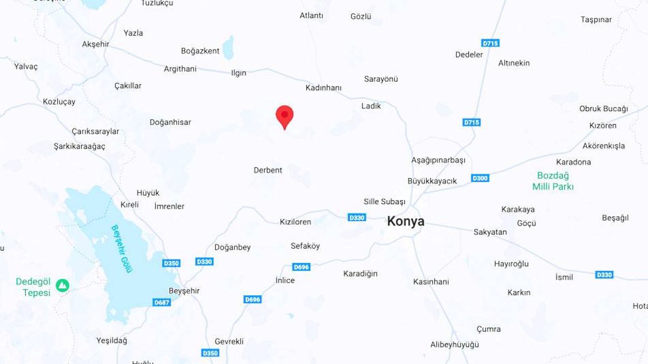 Konya'Da 4,3 Büyüklüğünde Deprem
