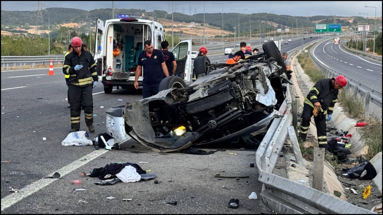 Kuzey Marmara Otoyolu'nda Kaza: Anne Öldü, Eşi Ve 3 Çocuğu Yaralı
