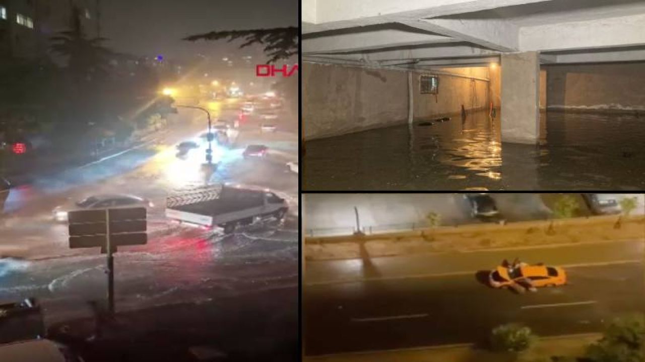 Ankara'da Sağanak: Ev Ve İş Yerleri Sular Altında, Araçlar Mahsur Kaldı
