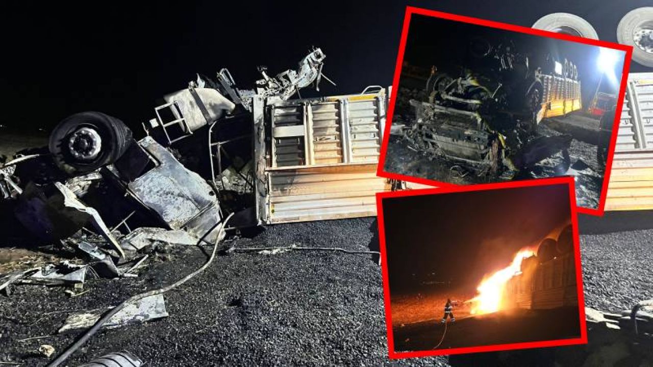 Mardin'de Devrilen Tir Alev Aldı: Şoför Yanarak Can Verdi
