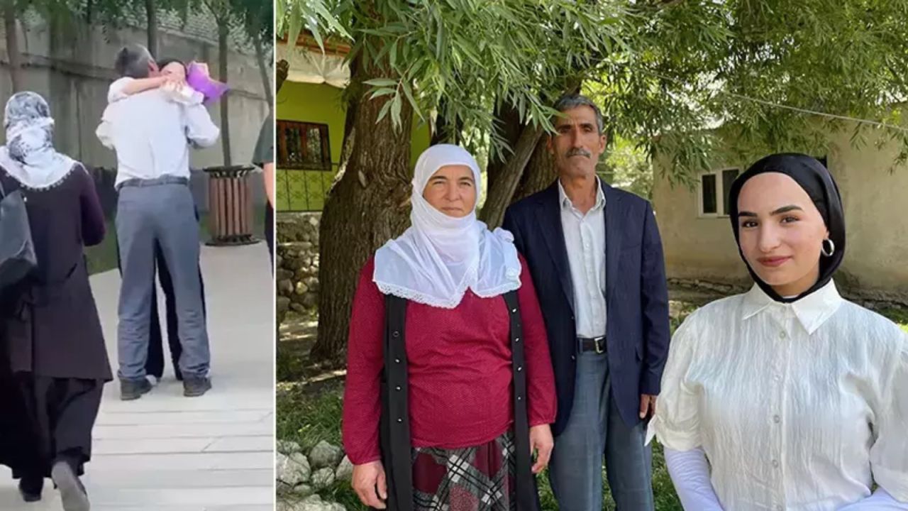 Baba Sevinci: Yks'de Başarılı Olan Kızını Çiçeklerle Karşıladı
