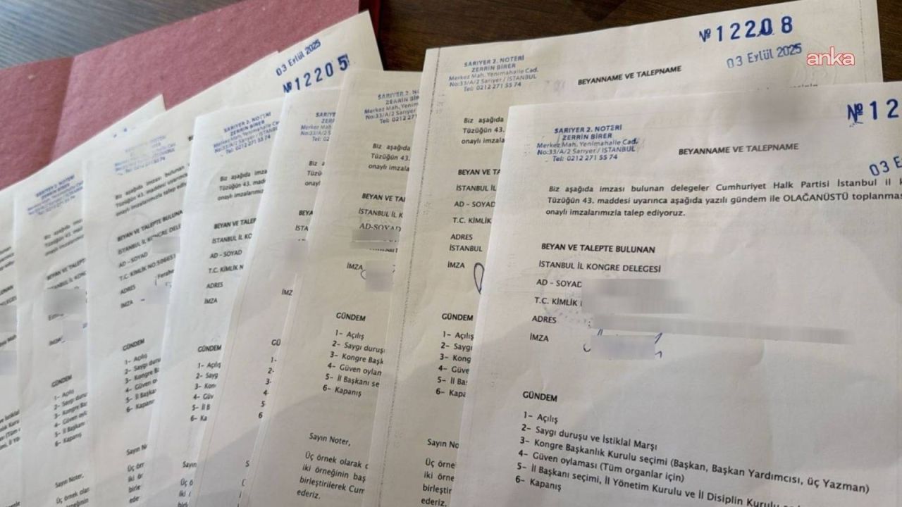 Chp İstanbul'da Olağanüstü Kongre Çağrısı İçin İmza Toplandı
